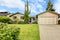 Clapboard siding house with garage