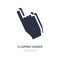 claping hands icon on white background. Simple element illustration from Party concept