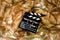 Clapper board on 35mm unrolled movie filmstrip blank frames carp