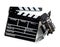 Clapper board and movie light