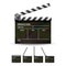 Clapper Board Vector. Black Cinema Clapper Isolated On A White Background