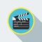 Clapperboard color icon