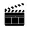 Clapperboard film isolated icon