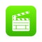 Clapperboard icon digital green