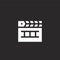 clapperboard icon. Filled clapperboard icon for website design and mobile, app development. clapperboard icon from filled