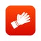 Clapping applauding hands icon digital red