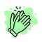 Clapping hand icon. Applause clap. Celebration hand gesture