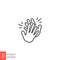 Clapping hand icon. Clap your hands. Hand clap for applause gesture logo