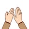 Clapping hands flat icon. Applause clap hands.