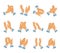 Clapping Hands Flat Icon Set