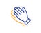 Clapping hands line icon. Clap sign. Vector