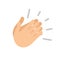 Clapping hands vector flat icon illustration