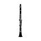 Clarinet icon, black simple style