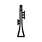 Clarinet icon or logo in  outline