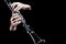 Clarinet player hands Woodwind music instruments