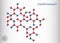 Clarithromycin molecule. It is antibacterial drug, semisynthetic macrolide antibiotic derived from erythromycin.