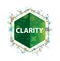 Clarity floral plants pattern green hexagon button