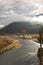 Clark Fork River and misty hills