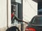 Clark Summit, Pennsylvania, U.S - October 15, 2022 - Customer picking up the order at drive-through lane at Krispy Kreme