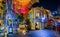 Clarke Quay after dusk, popular nightlife district of Singapore