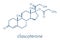 Clascoterone drug molecule. Skeletal formula