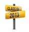 Class of 2013 road sign illustration design