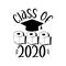 Class of  2020 - with Graduation Cap, and Toilet papers.