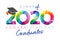 Class of 2020 year graduation banner concept