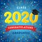 Class of 2020 year graduation illustration