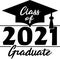 Class of 2021 Graduate Banner with Cap