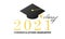 Class of 2021. Lettering for greeting, invitation card. Horizontal banner design for graduation, congratulation event, high school