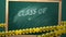 Class of 2021. Lettering in a school blackboard. Covid-19 concept.