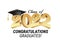 Class of 2022. Congratulations graduates gold graduation concept with 3d text vector illustration