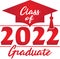 Class of 2022 Graduate Red Graphic