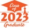 Class of 2023 Graduate Orange Graphic