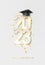 Class of 2023 text for graduation gold design, congratulation event high school or college graduate. Lettering for