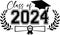 Class of 2024 Emblem with diploma and cap