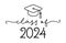 CLASS OF 2024. Graduation logo.