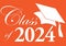 class of 2024 Orange Background