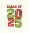 Class of 2025 Concept Stamped Word Art Illustration