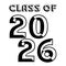 Class Of 2026 Vector T shirt Design, Class Graduate