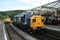 Class 37 37087 and D6737 at the Keighley and Worth Valley Railway, West Yorkshire, UK - June 2008