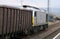 Class 60 diesel locomotive and wagon freight train