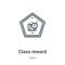 Class reward outline vector icon. Thin line black class reward icon, flat vector simple element illustration from editable signs