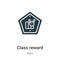 Class reward vector icon on white background. Flat vector class reward icon symbol sign from modern signs collection for mobile