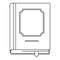 Classbook icon, outline style.