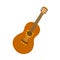 Classic acoustic guitar, four-string musical traditional latin cinco instrument. Ornamented ukulele, folk country music