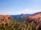 Classic aerial view of amazing sandstone formations at Bryce Canyon National Park