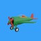 classic airplane front look 3d object