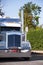 Classic American Big rig semi truck tractor with chrome details